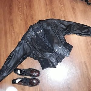 Vintage 80s croped leather jacket